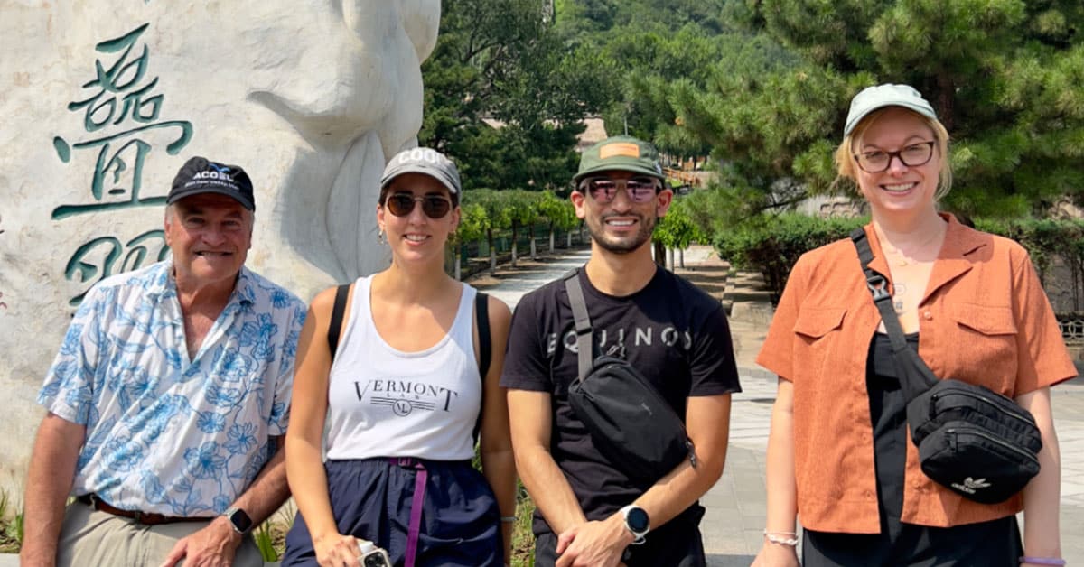 Group of VLGS students exploring China during the summer 2024 field study course